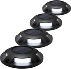 Home Zone Living 4PK Solar Deck Lights, Outdoor Dock and Driveway, Black by HomeZoneLiving