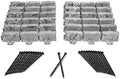 EasyFlex No-Dig Landscape Edging with Anchoring Spikes, 2.7 in Tall Decorative Stone-Look Garden Border, Foot Kit, Slate Gray, 15 Foot (Pack of 6) by EasyFlexLandscapeProducts