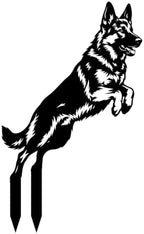 Dog Metal Garden Stake - Weatherproof Dog Silhouette Yard Art, Decorative Outdoor Sign for Lawn & Patio, Heartfelt Gift for Rough Collie Lovers(Jump,14") by Unknown