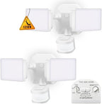 EMANER Security Lights Outdoor, Flood Lights Hardwired AC Power, Motion Sensor/Dusk to Dawn/ 6Hrs/Eco Dim 4 Working Modes, 280W Equiv. 5000K, Exterior Security Floodlight for Yard/Garage/Patio, 2Pack by EMANER%C2%AE