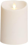 Luminara Outdoor Flameless Candle: Plastic Finish, Unscented Moving Flame Candle with Timer (5" Ivory) by Luminara