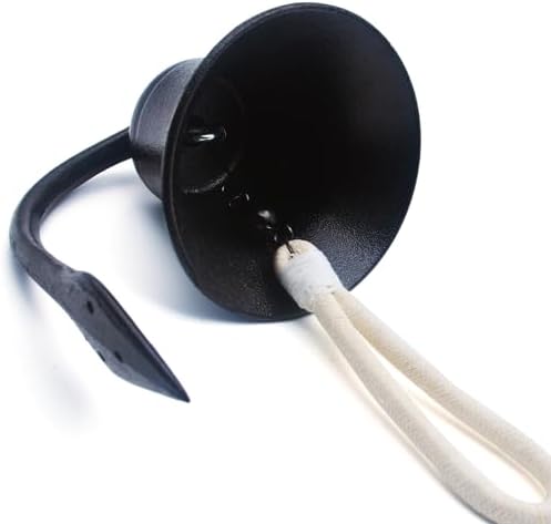 Hanging Bell Dinner Bell Outdoor Bell Bracket Mount Wall Bell Indoor Rope Bell Ship/Boat/Nautical/Door/School/Reception/Home/Church Bell (Pro-Black) - Image 5