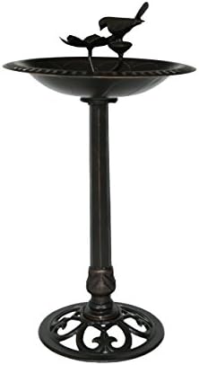 Christopher Knight Home Anessa Outdoor Aluminum and Iron Bird Bath, Shiny Copper - Image 2
