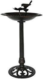 Christopher Knight Home Anessa Outdoor Aluminum and Iron Bird Bath, Shiny Copper - Image 2