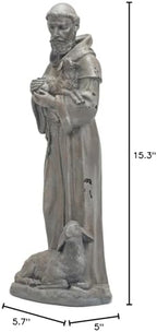 Roman 15.25" H Saint Francis Garden Statue - Image 6