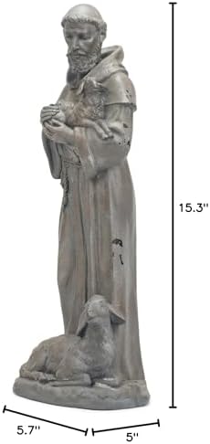 Roman 15.25" H Saint Francis Garden Statue - Image 6