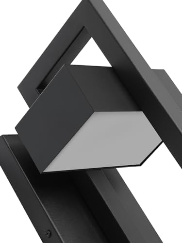 LamQee Outdoor Wall Lights Modern Exterior Lighting Fixtures, 3000K Integrated LED Outdoor Wall Sconce Lighting, Matte Black Outside Wall Mount Lights for House Front Door Porch Garage Patio 1 Pack - Image 3