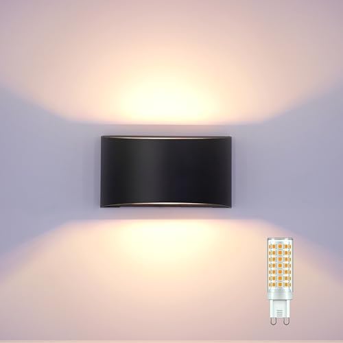 KICAAO Modern G9 Wall Sconces 2Pack, Warm White 3000K,with G9 Bulbs - Image 2