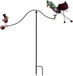Rustic Metal Kinetic Two Bird Spinning Balancer Garden Stake with Wobbly Head Outdoor Yard Art Patio and Lawn Decoration - Image 3