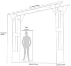 Flat Top Garden Arch Trellis 11FT x 9FT, Extra Large Garden Trellis for Climbing Plants Outdoor, 141.7in x 108in PE-Coated Metal Arbor Archway Trellis for Roses,Wisteria,Wedding,Patio Decoration White - Image 3