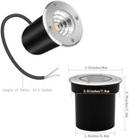 12Pack Well Lights LED Low Voltage Landscape Lights, Outdoor In Ground Light 12V-24V 5W Warm White 3000K, IP65 Waterproof Up Lighting for Pathway, Driveway, Deck, Garden, with Wire Connectors - Image 5