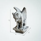 OLOMA Gothic Gargoyle Concrete Garden Statue Fantasy Outdoor Decor Handmade Dragon Sculpture Cement Mystical Creature Accent Art Patio Yard Lawn Porch Entryway Decor Mystery Lover Gift - Image 7