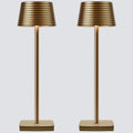 Cordless Rechargeable LED Table Lamp Set of 2, Titanium by BarrycaLighting