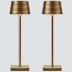 Cordless Rechargeable LED Table Lamp Set of 2, Titanium by BarrycaLighting