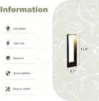 Outdoor Path Lighting Fixture Modern Landscape Pathway Light Black Lawn Floor Light with 3000K LED Bollard Lighting Outside Housing Waterproof Post Lantern for Patio Entrance - Image 2