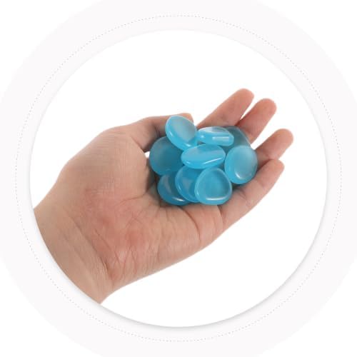 400pcs Handmade Glow in Dark Pebbles 20-30mm Resin Stones - Image 4