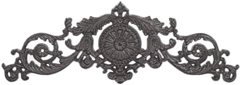 Sungmor Dark Brown Cast Iron Wall Decor - 17.5in Scroll and Floral Design by Sungmor