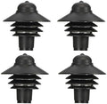 Solus Nautical Outdoor Post Top Light – Bollard Fixture for 3" Pole with LED Bulb, Black or White Finish, Non-Corrosive, Made in USA (Black, Cool White (4000K), 4 Pack) by Solus