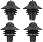 Solus Nautical Outdoor Post Top Light – Bollard Fixture for 3" Pole with LED Bulb, Black or White Finish, Non-Corrosive, Made in USA (Black, Cool White (4000K), 4 Pack) by Solus