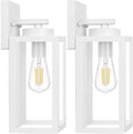 BesLowe Outdoor Wall Light Fixtures, White Exterior Wall Lanterns by BringYourBrightFuture