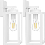 BesLowe Outdoor Wall Light Fixtures, White Exterior Wall Lanterns by BringYourBrightFuture