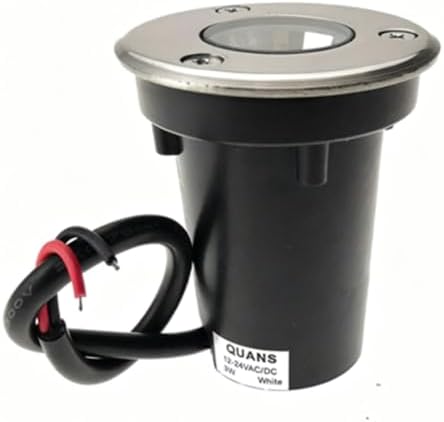 QUANS 3W 12V 24V DC Low Voltage In Ground Well LED Light Warm White 4-Pack - Image 4