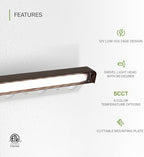 ASD LED 12 Inch Retaining Wall Light Fixture, Hardscape Paver Lighting | 5CCT, Low Voltage, Swivel, Waterproof, ETL Listed | 5W 330LM 2200K-5000K 12V | Landscape Step Illumination | Bronze, 4 Pack - Image 3
