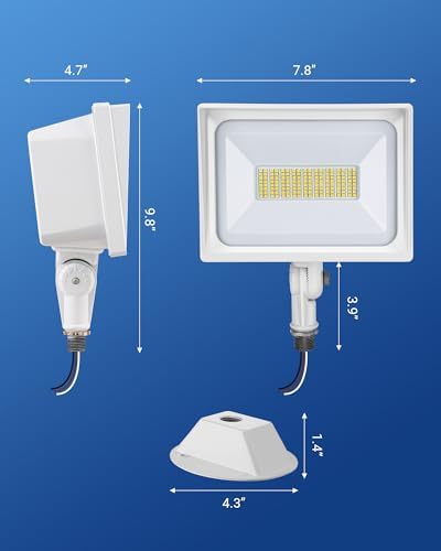 DEWENWILS 65W Outdoor LED Flood Light, IP65 Waterproof 6670LM 5000K, White - Image 6