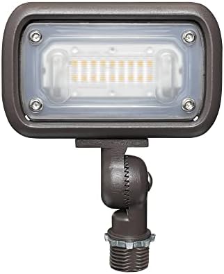 GKOLED 15W Outdoor LED Flood Security Lights, Waterproof Landscape Lighting, 50W PSMH Equivalent, 1500 Lumens, 4000K Cool White, 1/2" Adjustable Knuckle, Compact Size, UL-Listed by GKOLED