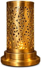 Moroccan Brass Wall Lamp Sconce Home Decor, Handmade Lighting Copper Metal Lights Turkish Lamp, Ramadan Candle Lantern, Candle Holder, Indoor Outdoor, Patio, Porch, Shelf, Garden (Cylinder) by Handmade