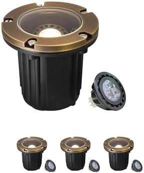 MALORY Low Voltage Landscape Well Lights, (φ126 mm) Brass Top Cover by MALORY