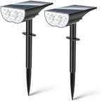 Solar Spotlights Outdoor Waterproof IP65, 3 Lighting Modes Outdoor Solar Spot Lights for Yard Pathway Landscape, Cold White, 2 Pack by Tenmotion