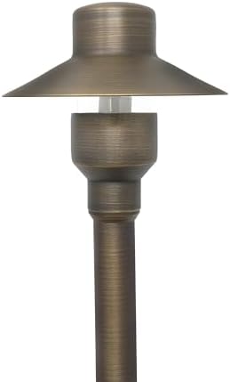 Lightkiwi M4943 Top Hat Path & Area Light for 12 Volt Low Voltage Brass Landscape Pathway Lighting (Light Bulb Not Included) by Lightkiwi