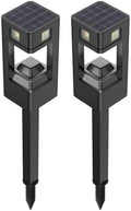 Infinity X1 Solar Path & Motion Security Lights (2-Pack) – 500 Lumens Motion Activated, 50 Lumens Dusk-to-Dawn, IPX4 Weatherproof, 360° Detection, Outdoor LED Stake Lights for Yard, Walkway & Garden by InfinityX1