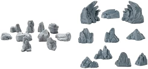 Warmtree 10Pcs Fake Rock+10 Pcs Simulation Miniature Rockery by Warmtree