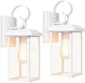 BesLowe 2-Pack 15” Outdoor Wall Light Fixtures, Modern Porch Sconces, White by BringYourBrightFuture