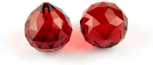 100mm Large Crystal Prism Suncatcher for Windows Hanging, Colorful Glass Crystal Sun Catcher Beads Pendants Maker Balls for Indoor Outdoor Garden Feng Shui Home Decor Red - Image 2
