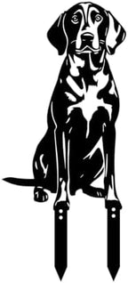 10" American English Coonhound Statue Garden Stake by Unknown