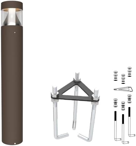 24/19/14W CCT Tunable 42in LED Bollard Light Outdoor Photocell Bronze 120V - Image 6