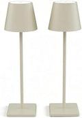 Off White Cordless Table Lamp, 5000mAh LED Rechargeable Desk Lamp by Aoceley