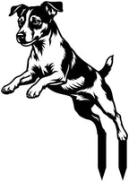 Dog Metal Garden Stake - Weatherproof Dog Silhouette Yard Art, Decorative Outdoor Sign for Lawn & Patio, Heartfelt Gift for Soft Jack Russell Terrier Metal Silhoutte Lovers by Unknown
