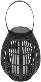 Keenso Solar Garden Lantern, Outdoor LED Hanging Lamp, Decorative Rattan Lantern for Lawn, Patio, Energy Saving Solar Energy, ABS Material by Keenso