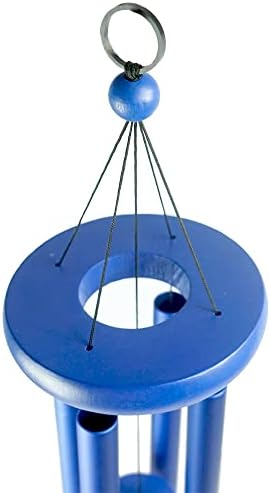24" Aluminum 4Tubes Tuned Metal Wind Chimes for Outside Unique Deep Tone Indoor Sympathy Memorial Wind Chimes for Living Room Balcony Window Decor(Blue) - Image 5