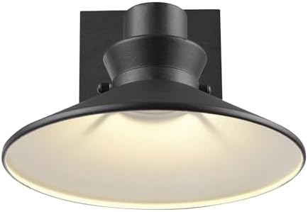 Globe Electric 44686 Harris LED Integrated Outdoor Wall Sconce, Matte Black, 11W, 530 Lumens, 3000 Kelvin - Image 6