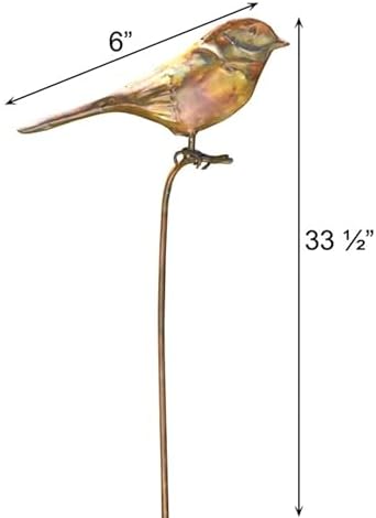 Ancient Graffiti AG-1307 Flamed Bird Garden Stake, 6.5 by 1 by 29", Multi-Colour - Image 3