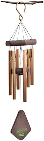 Wind Chime Outdoor 18" Memorial Wind Chime with 6 Tubes Soothing Melodic Tones Sympathy Gifts Patio Home Decoration Decorative(Gold) by Unknown