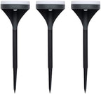 Alpine Corporation 15" Tall Outdoor Solar Pathway Light with 13 Warm White SMD 3.5LM LED for Patio, Lawn, Yard, and Garden, Black - Set of 3 - Image 4