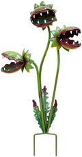 Venus Flytrap Garden Stake - 25inch Metal Outdoor Flowers Yard Art (1PCS) by Unknown