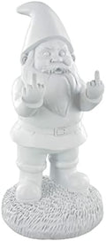 Gnometastic Gnude Gnomes - Middle Finger Unpainted Gnome, 12.5in, Paint Your Own Gnome - Funny Garden Gnomes to Paint for Adults, Polyresin Outdoor or Indoor by Gnometastic