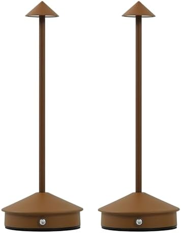 LED Rechargeable Cordless Table Lamps Brown by KROPTIBTableLamp